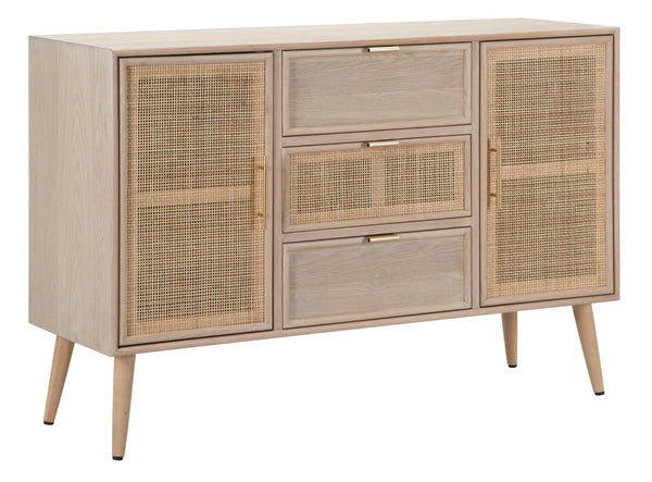 Meuble Paille de Vienne 120x40,5x81 cm MDF et Placage Frêne Brun prezzo