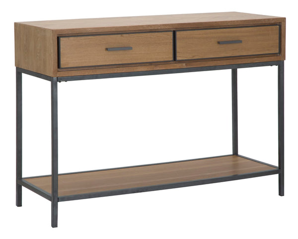 online Malé Console 110x40x80 cm Sapin et Placage de Frêne et MDF et Fer Marron et Gris