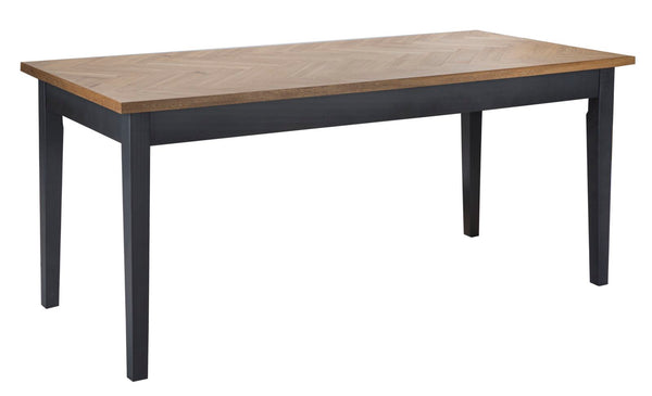 prezzo Table à manger Malé 180x80x79 cm Sapin et placage de frêne et MDF marron et gris