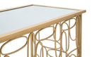 Console Bubbles 120x40x81 cm in Ferro e Specchio Oro e Argento-5