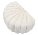 Puff Shell Crema 80x54x42 cm in Legno Spugna e Poliestere Crema-5