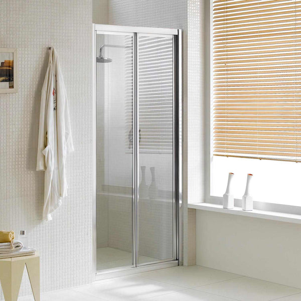 Porte de douche murale 1 porte pliante en cristal transparent 4 mm H198 Fosterberg Fyn différentes tailles acquista