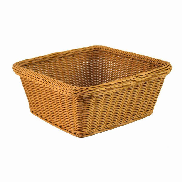 Panier présentoir Francesina 38,5x38,5xh17 cm en polyrotin marron online