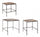 Lot de 3 tables basses carrées Amira