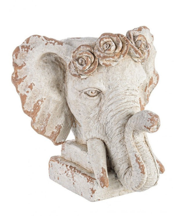 online Vaso a Forma di Testa Elefante 48x38x43h cm Magnesia