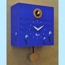 Orologio a Cucù da Parete 20,5X20,5X10Cm Pirondini Italia Primavera Blu-2