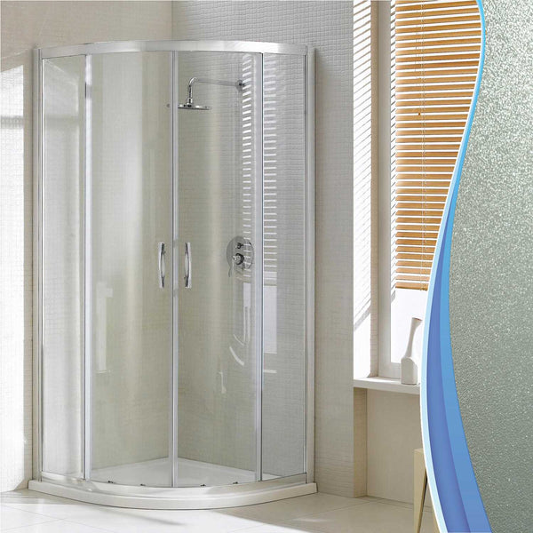 Cabine de douche semi-circulaire 2 portes coulissantes en cristal opaque 6 mm H198 Fosterberg Odense Différentes tailles sconto