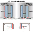 Box Doccia Semicircolare 2 Ante Scorrevoli in Cristallo Opaco 6mm H198 Fosterberg Odense Varie Misure-8