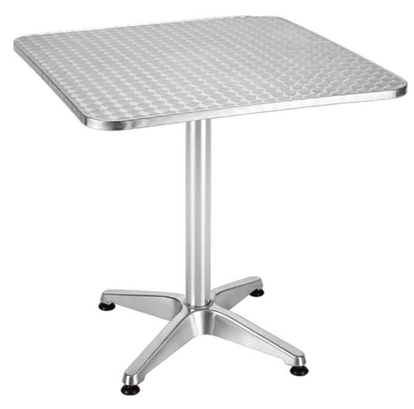 sconto Table basse de jardin en aluminium et acier Bauer 70x70x70 cm