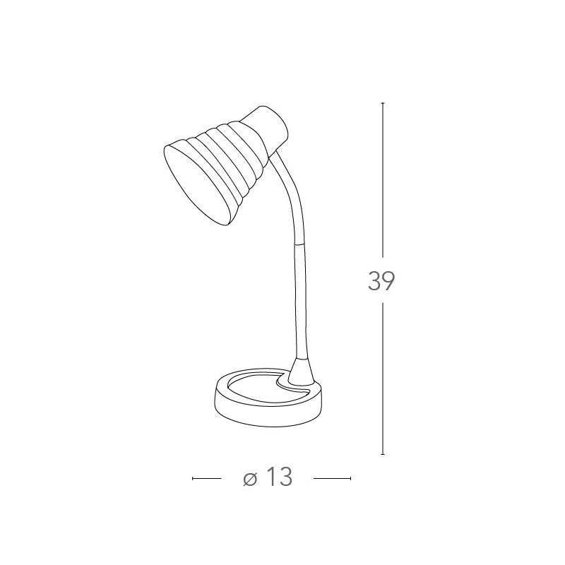 Lume per Scrivania Orientabile paralume Plastica Viola base Metallo Interno Moderno E14 Ambiente LDT055LEO-4