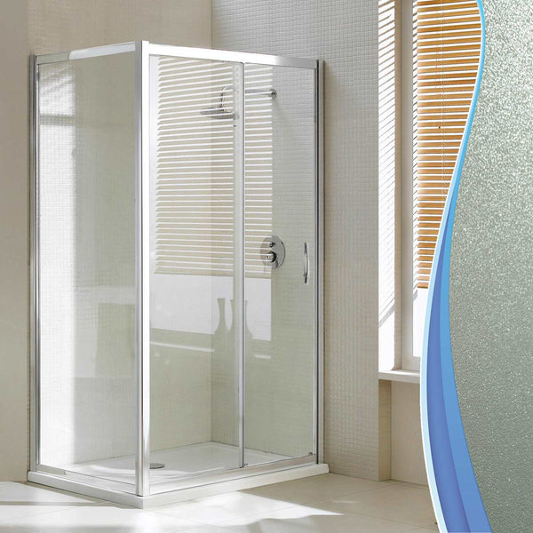 Cabine de douche rectangulaire 1 porte coulissante en cristal H198 Fosterberg Viborg Duo acquista