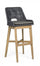 Tabouret de bar avec coussins 49x57x112h cm Hesperia Slate