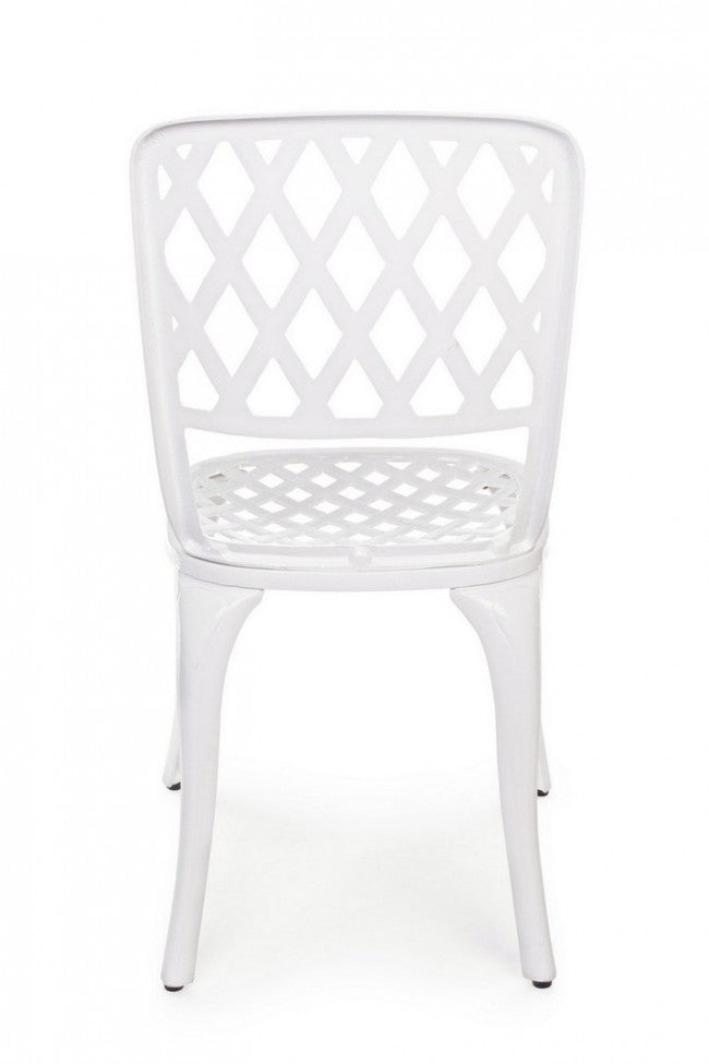 Set 2 Sedie da Giardino 44x46x89h cm Faenza Bianco -5