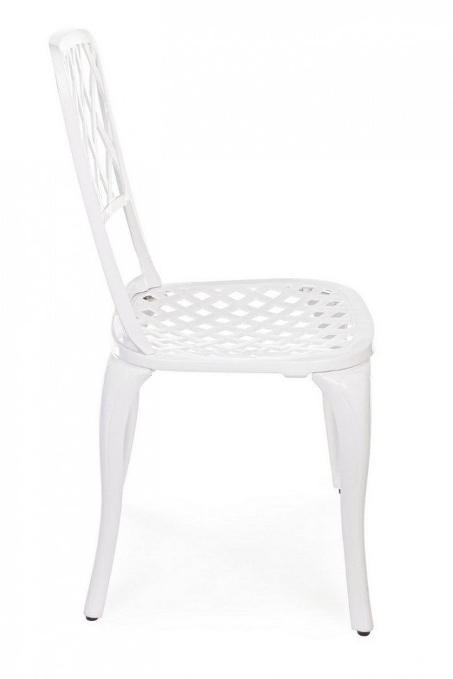 Set 2 Sedie da Giardino 44x46x89h cm Faenza Bianco -6