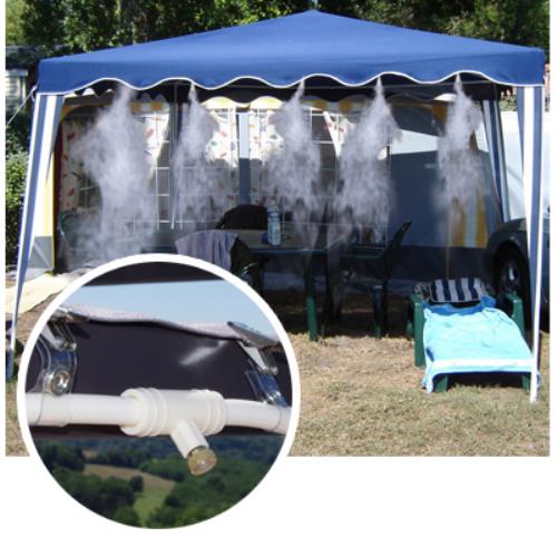 Kit de brumisation d'eau d'extérieur Pulvérisateur de brume rafraîchissante pour parasols de terrasse Gazebo 6 mètres  prezzo