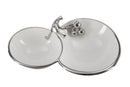 Svuota Tasche Balloons 32x20,5x8 cm in Ceramica Bianco e Argento-4