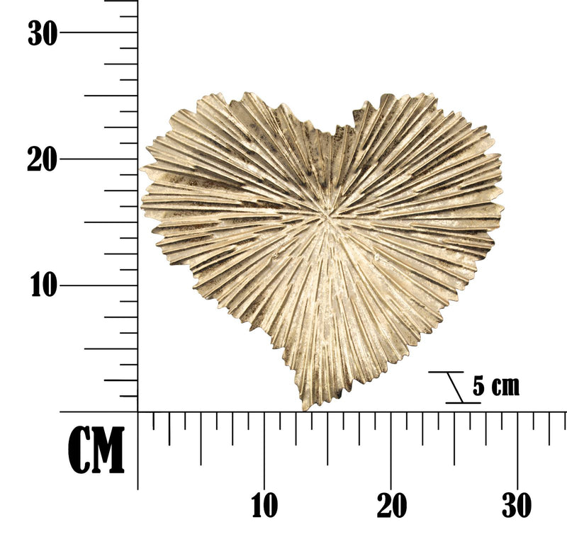 Svuota Tasche Cuore 29x5x25 cm in Ferro Oro-7