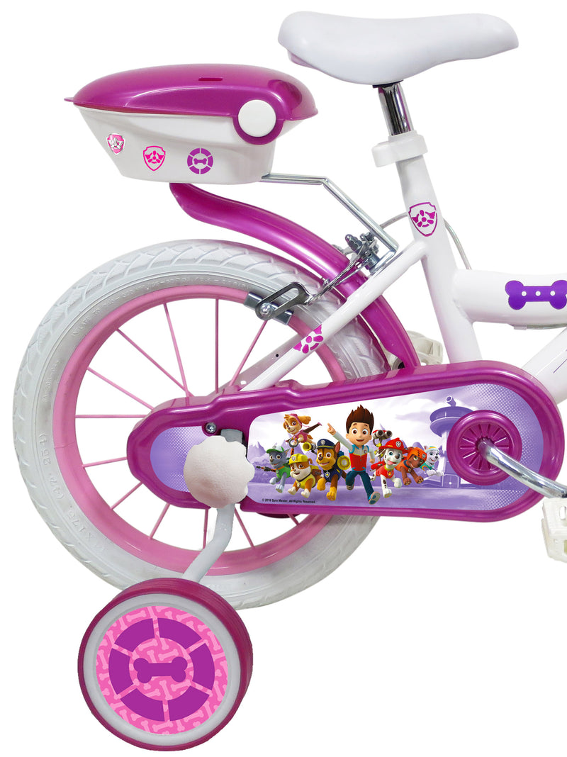 Bicicletta per Bambina 14" 2 Freni  Paw Patrol Skye Everest Bianca-2