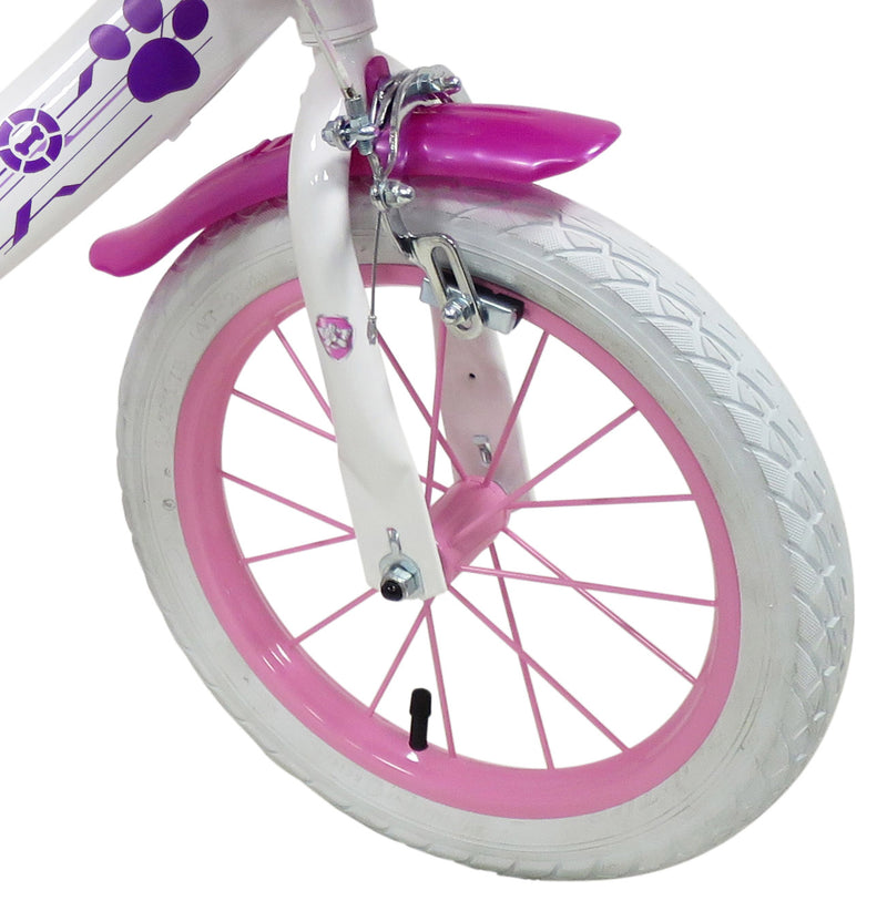 Bicicletta per Bambina 14" 2 Freni  Paw Patrol Skye Everest Bianca-3