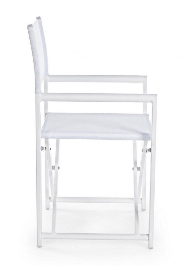 Set 2 Sedie Regista da Giardino 48x56x86h cm Taylor Bianco -5