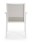 Set 4 Sedie da Giardino 57x57x87,5h cm con Braccioli Cruise Bianco-5