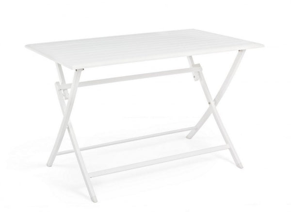 Tavolo Pieghevole da Giardino 110x70x71h cm Elin Bianco prezzo