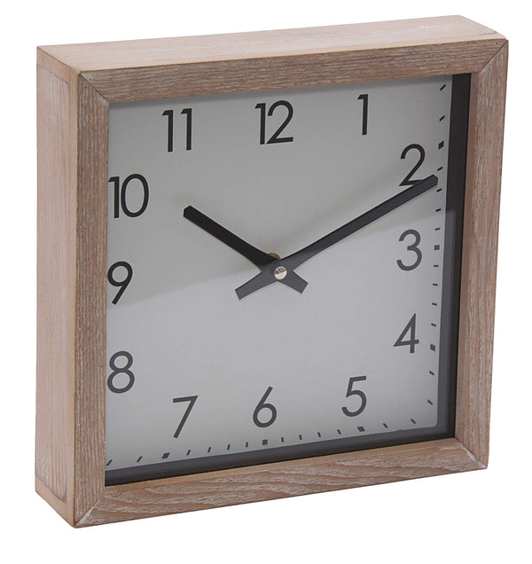 Horloge murale 25x25 cm en cadre MDF : bois prezzo