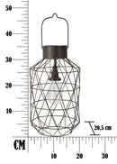 Lanterna Oxy Ø20,5x35 cm in Ferro e Vetro Nero-6