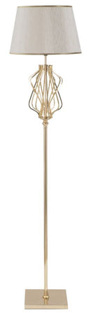 Lampada da Terra Glam x Ø40x170 cm in Ferro Plastica e Poliestere Oro e Crema-1