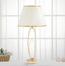 Lampada da Tavolo Glam Flush Ø30x58 cm in Ferro e Poliestere Oro e Crema-6