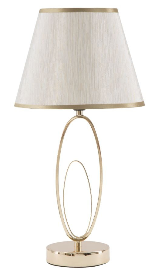 Glam Flush Ø24x47 cm Lampe de Table en Fer et Doré et Polyester Crème prezzo