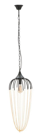 Lampadario Elegant Ø29x72 cm in Ferro Nero e Oro-1