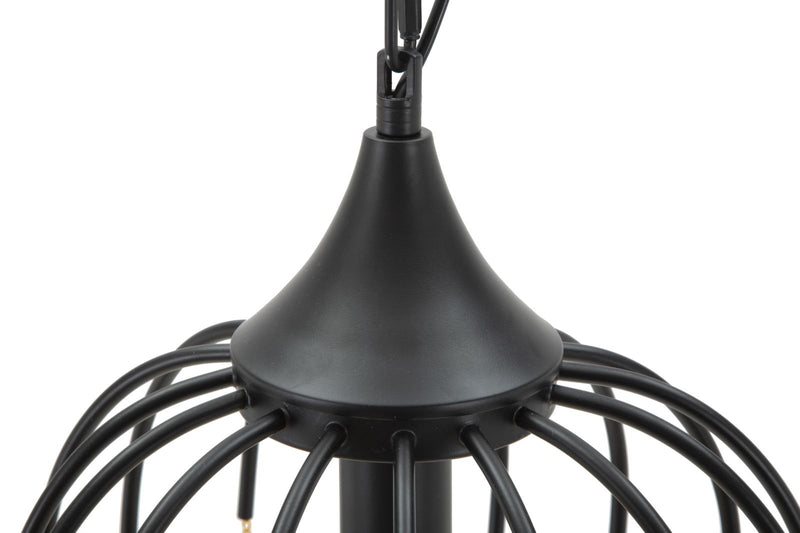 Lampadario Elegant Ø29x72 cm in Ferro Nero e Oro-5