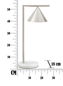 Lampada da Tavolo Gloty 18x27x53 cm in Ferro e Marmo Argento-9