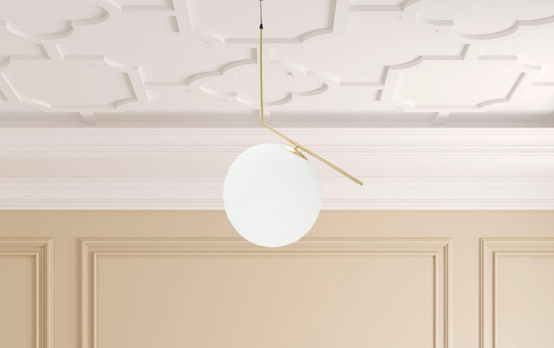 Lampadario Glamy 50x30x100 cm in Ferro e Vetro Bianco e Oro-3