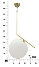 Lampadario Glamy 50x30x100 cm in Ferro e Vetro Bianco e Oro-8