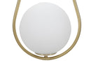 Lampadario Glamy Drop 24x20x46 cm in Ferro e Vetro Oro e Bianco-6