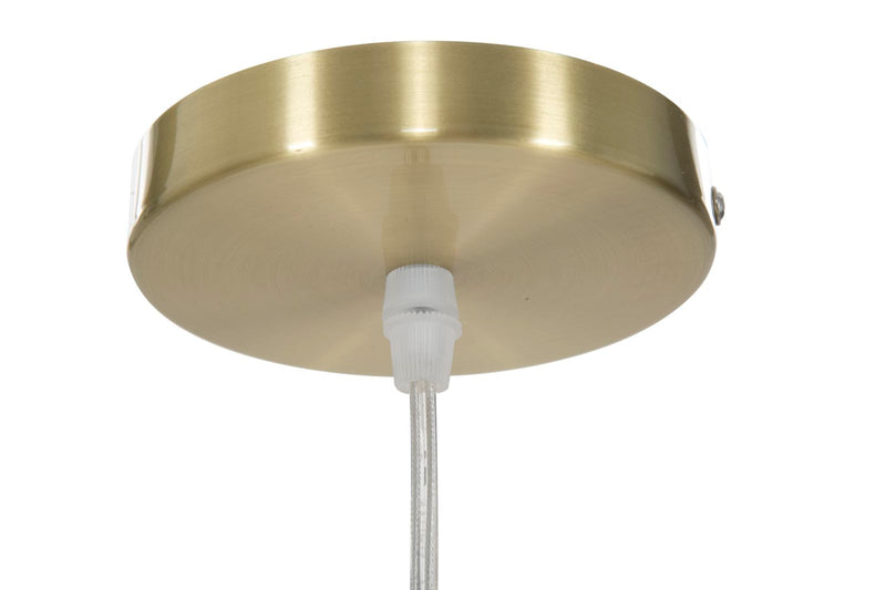 Lampadario Glamy Drop 24x20x46 cm in Ferro e Vetro Oro e Bianco-7