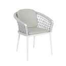 Set Tavolo e 8 Sedie da Giardino in Alluminio Venus Dining 230 Bianco-2