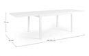 Tavolo Allungabile da Giardino 135-270x90x75h cm Pelagius Bianco-3