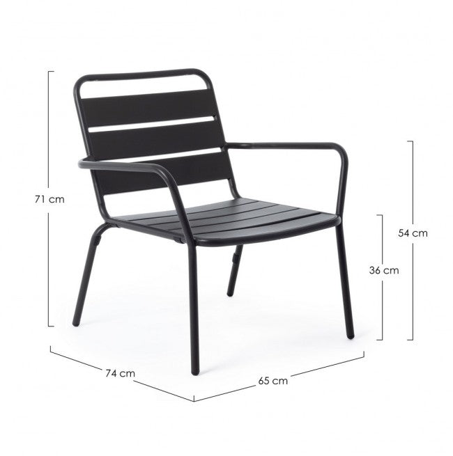 Poltrona 65x74x71h cm Marlyn Antracite -2