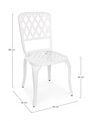 Set 2 Sedie da Giardino 44x46x89h cm Faenza Bianco -3