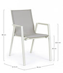 Set 4 Sedie da Giardino 56x61,5x88h cm con Braccioli Krion Lunar-3