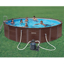 Piscina Fuori Terra con Rivestimento Esterno Legno Bestway Royal Frame 56189-1