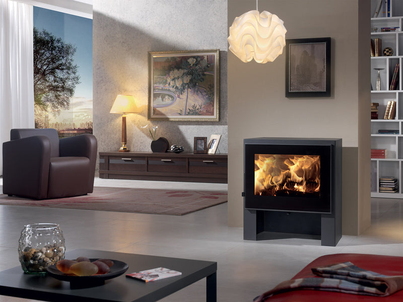 Stufa a Legna 6,7 kW 69,5x64x40 cm Naxos Nera-2