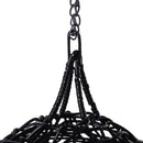 Cuccia Amaca in PVC Effetto Rattan per Gatti Ø60x110 cm con Cuscino  Nera-9