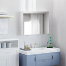 Pensile da Bagno 2 Ante Specchio in MDF 80x15x60 cm  MoreMorning Bianco-9