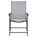 Set 2 Sedie da Giardino 58x64x94 cm in Textilene  Sanders Grigio e Nero-7