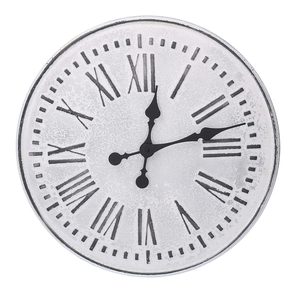 sconto Horloge en métal noir et blanc Ø48x4,5 cm