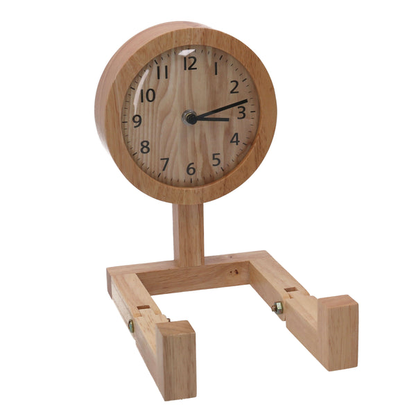 online Horloge en bois naturel 15x22,5x23 cm